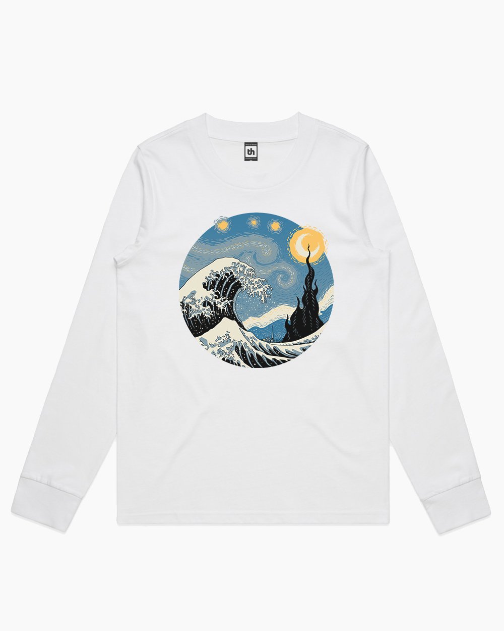 The Great Starry Wave Long Sleeve Australia Online #colour_white