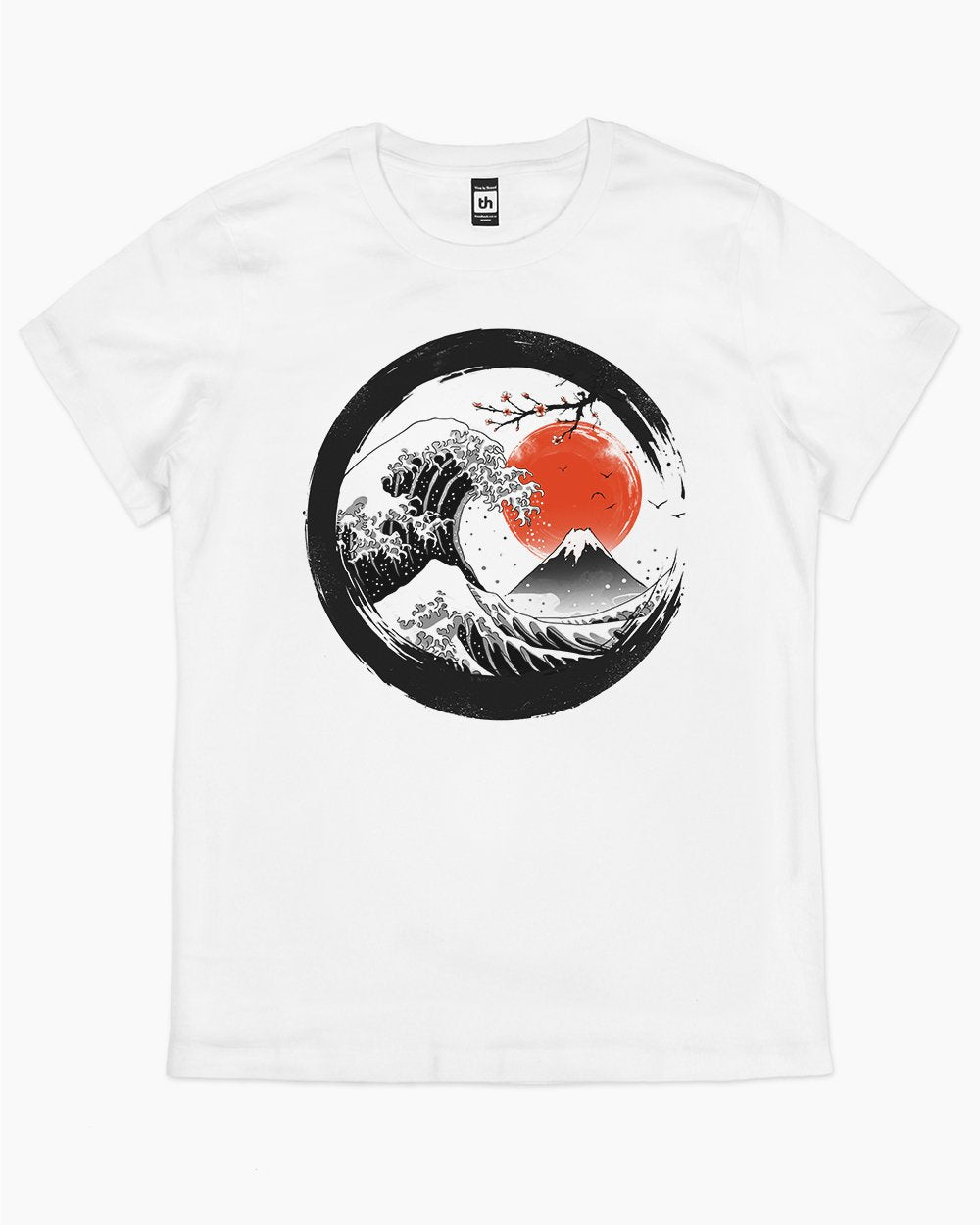 The Great Sumi Wave T-Shirt Australia Online #colour_white
