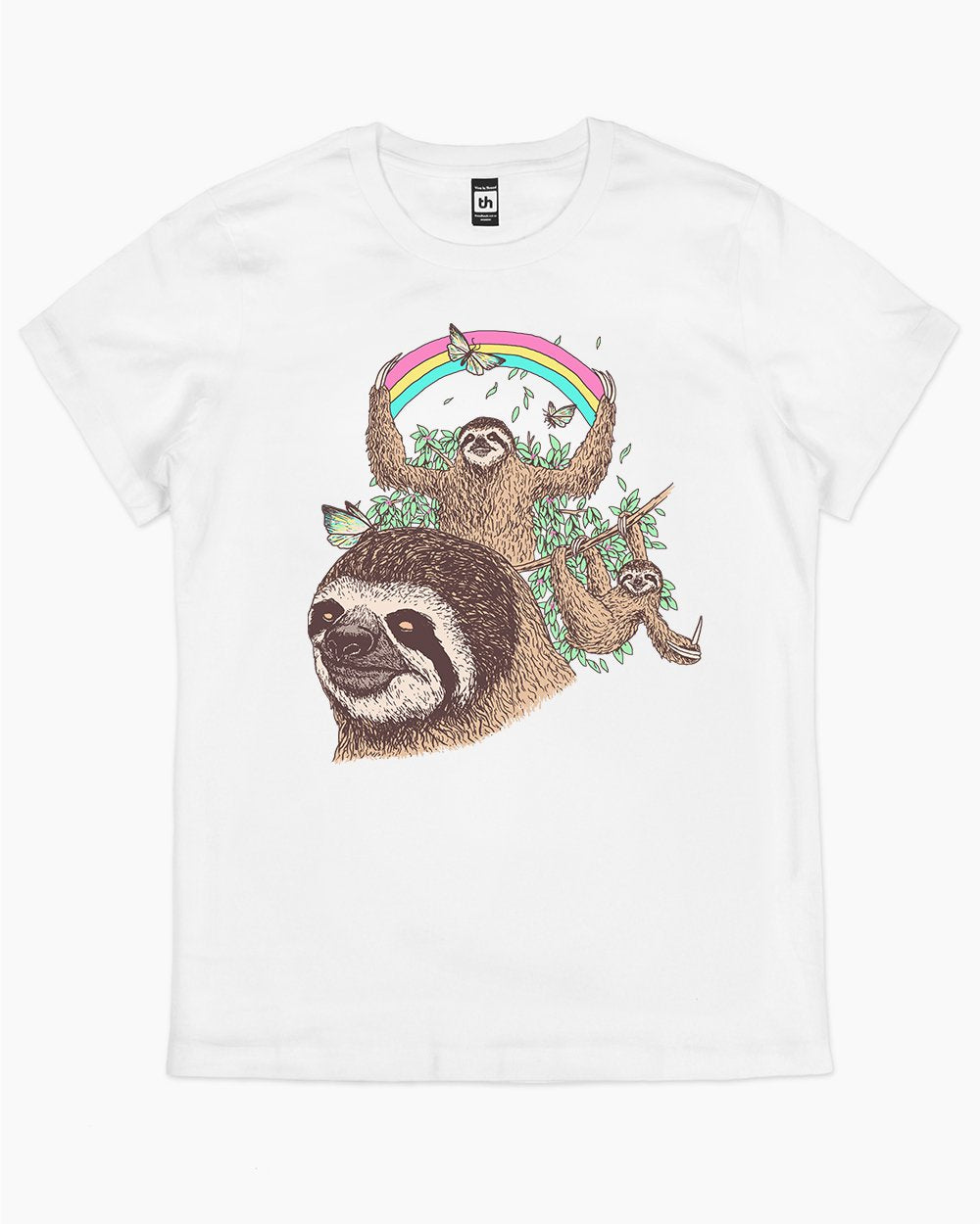 The Sloth Life T-Shirt Australia Online #colour_white