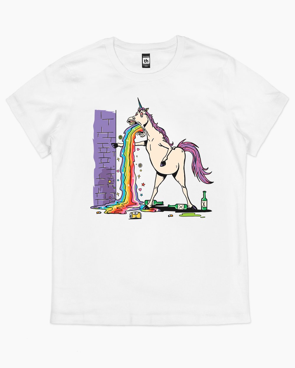 Unicorn Vom T-Shirt Australia Online #colour_white