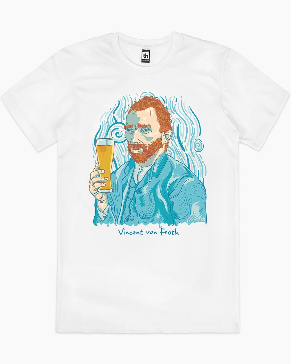 Vincent Van Froth T-Shirt Australia Online #colour_white