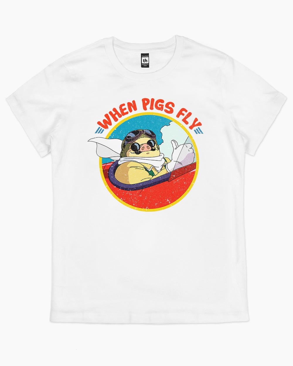 When Pigs Fly T-Shirt Australia Online #colour_white