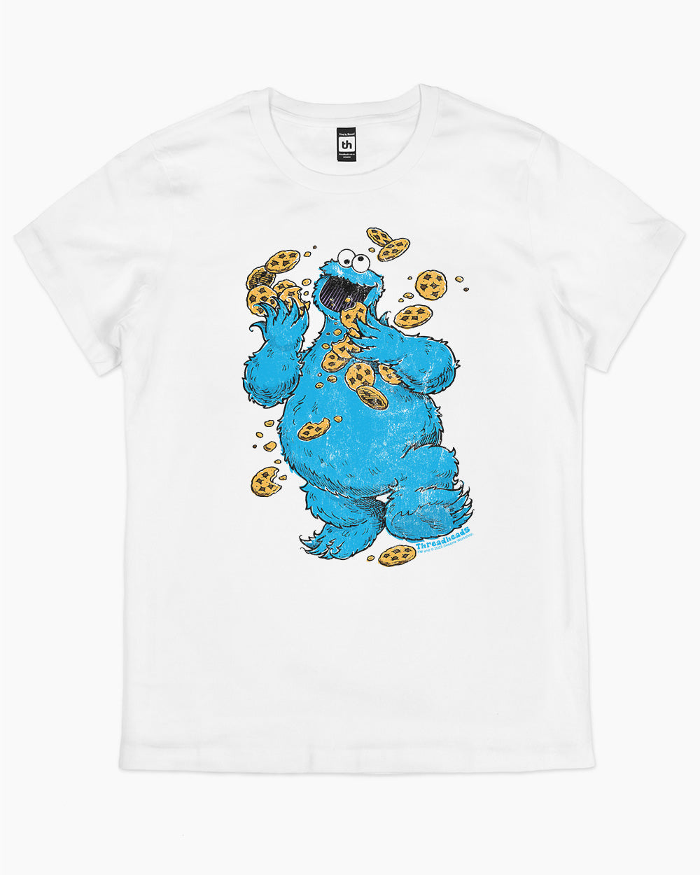 Cookie Monster Om Nom Nom T-Shirt Australia Online #colour_white