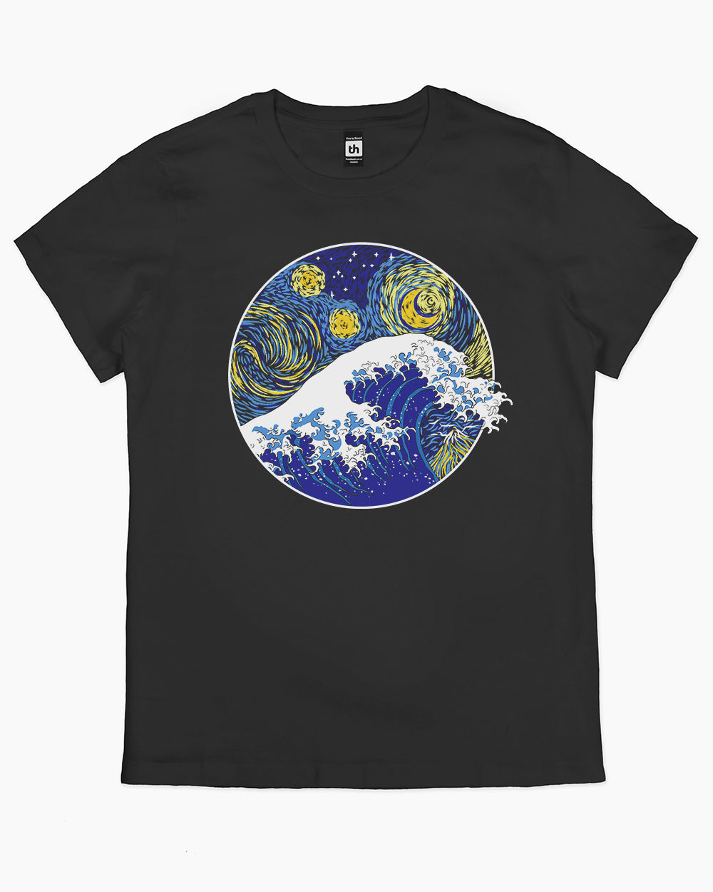 Great Starry Wave T-Shirt Australia Online #colour_black