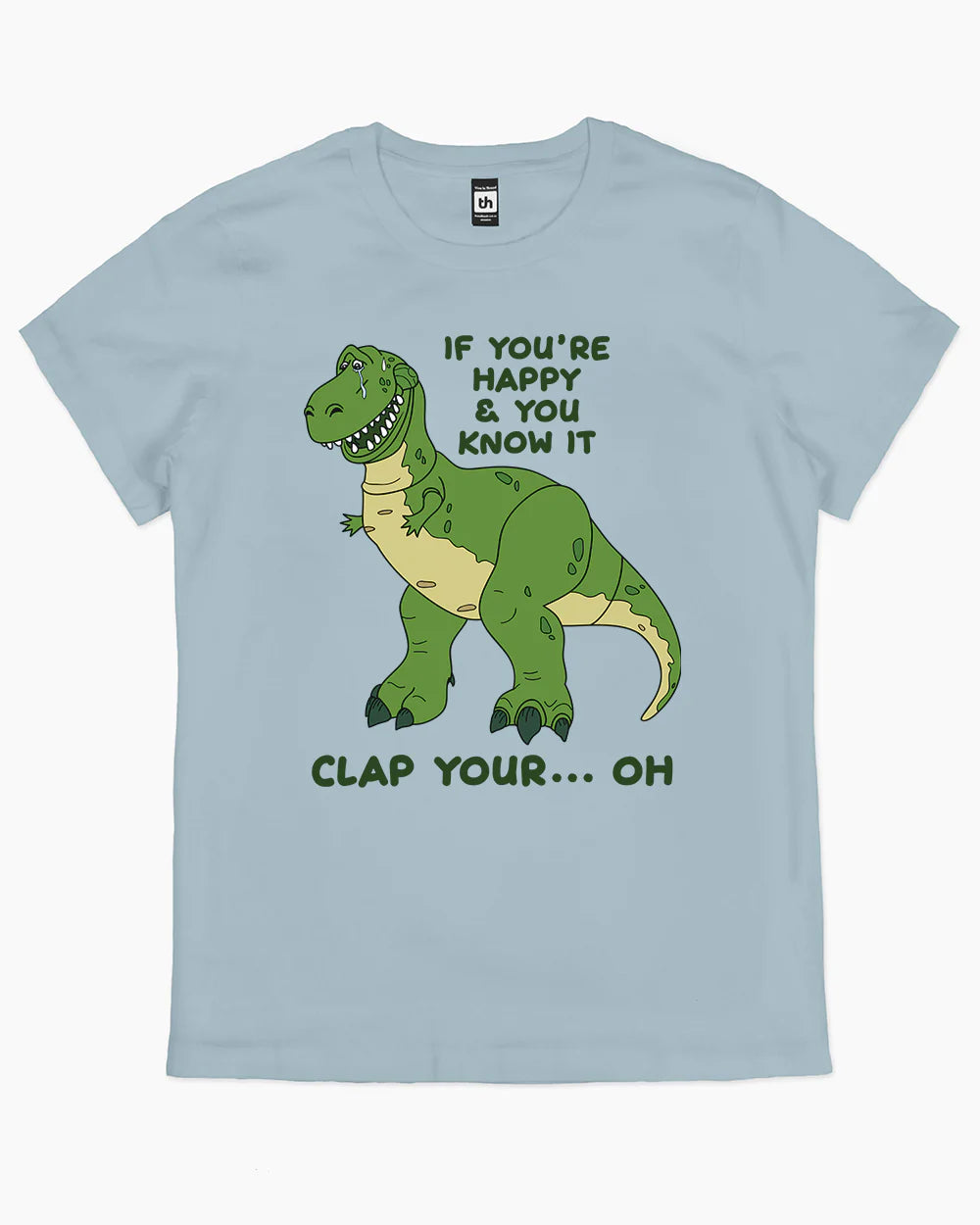 Clap Your Hands Dinosaur T-Shirt Australia Online #colour_pale blue
