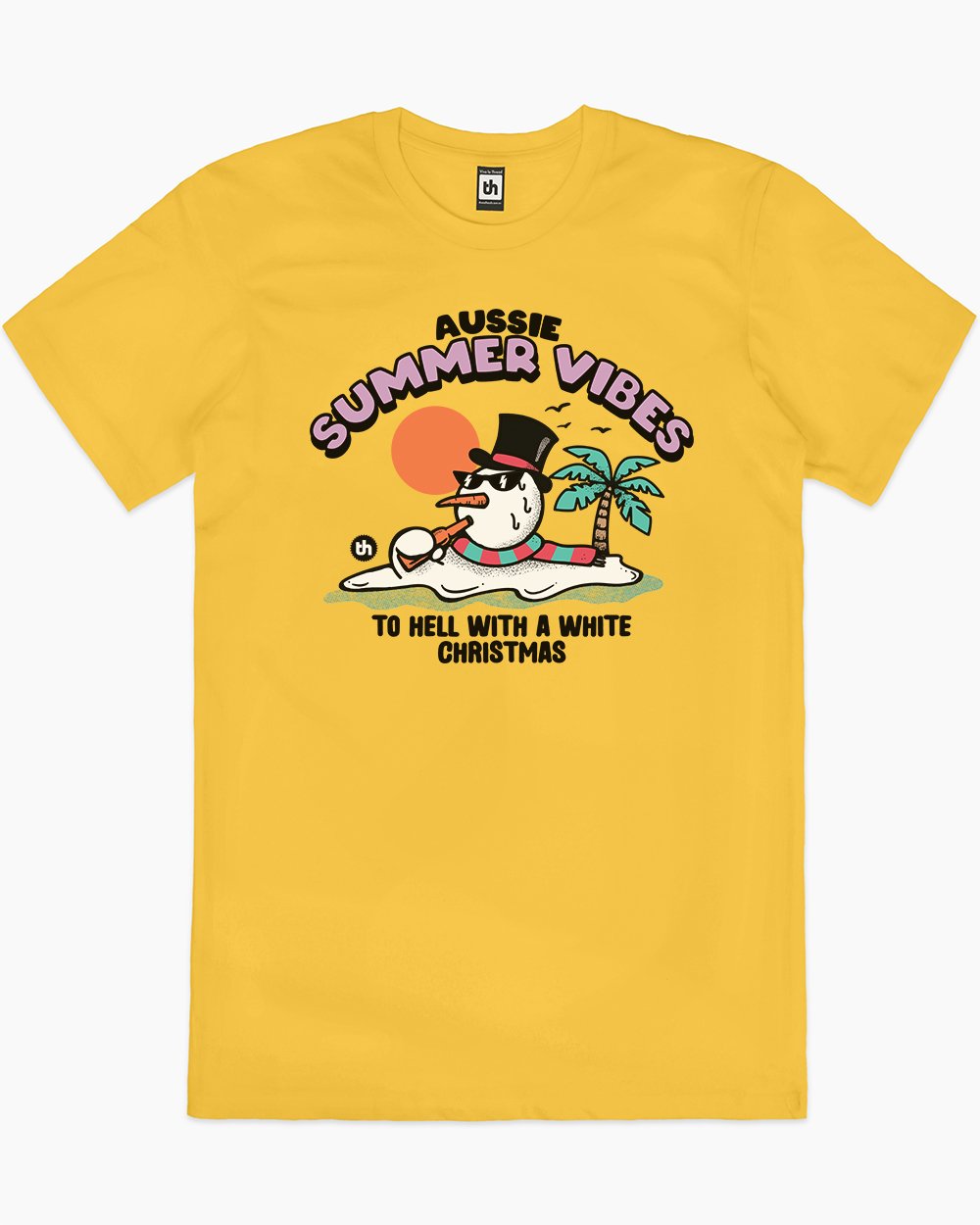 Aussie Summer Vibes T-Shirt Australia Online #colour_yellow