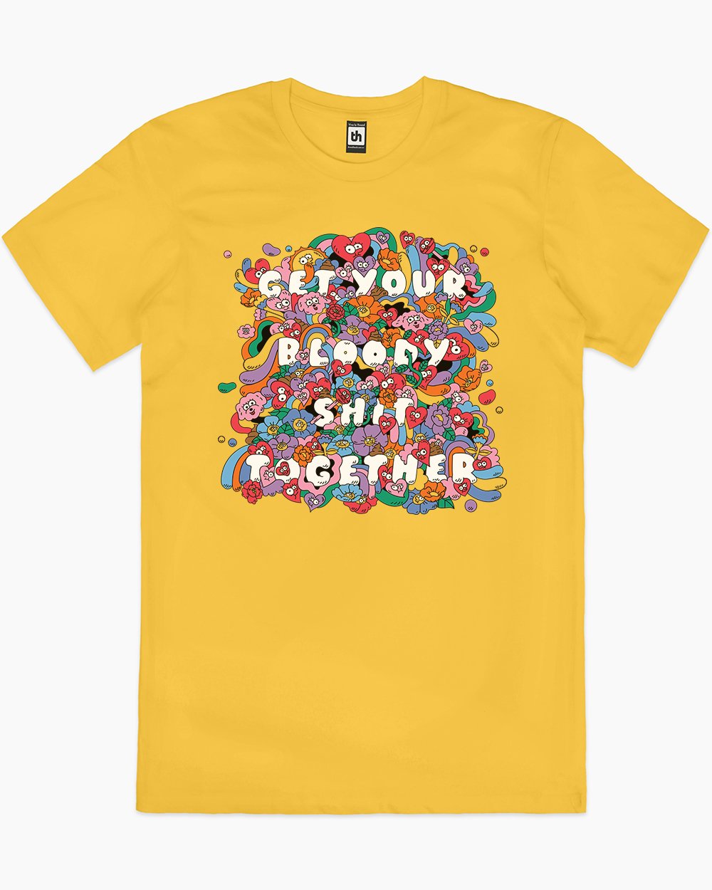 Get Your Bloody Shit Together T-Shirt Australia Online #colour_yellow
