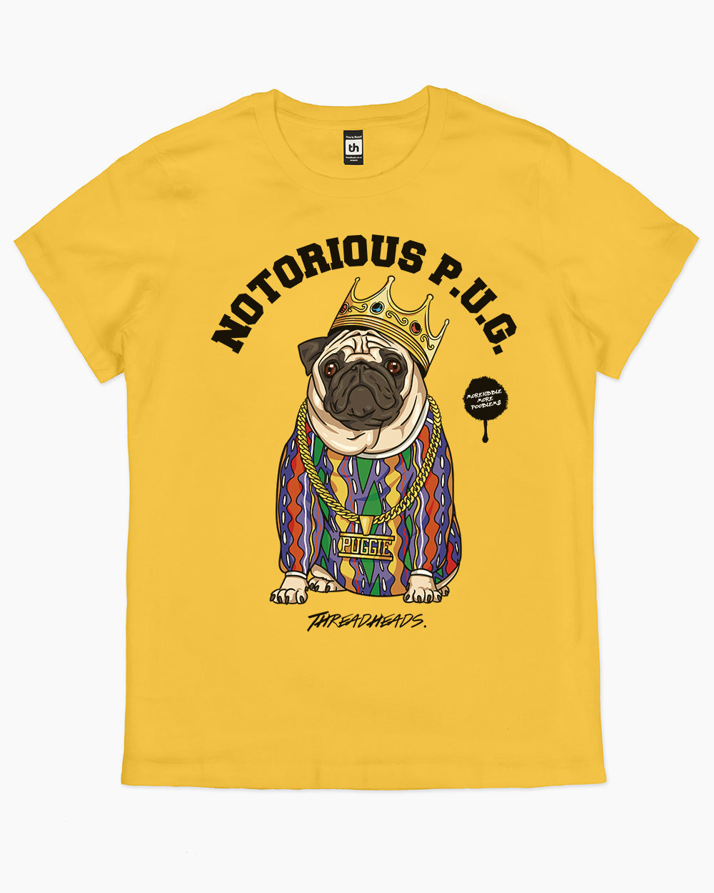 Notorious PUG T-Shirt Australia Online #colour_yellow