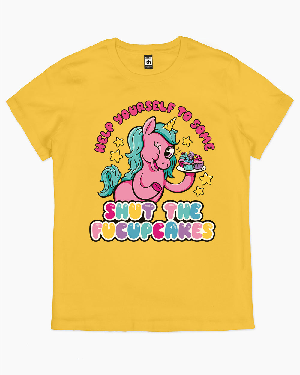 Shut the Fucupcakes T-Shirt Australia Online #colour_yellow