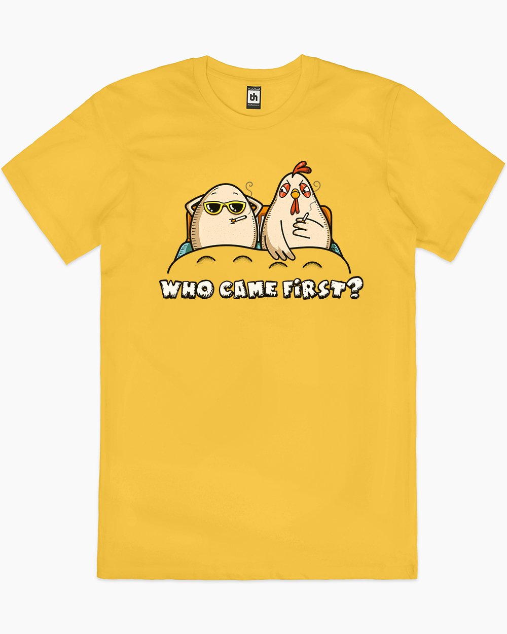Who Came First T-Shirt Australia Online #colour_yellow